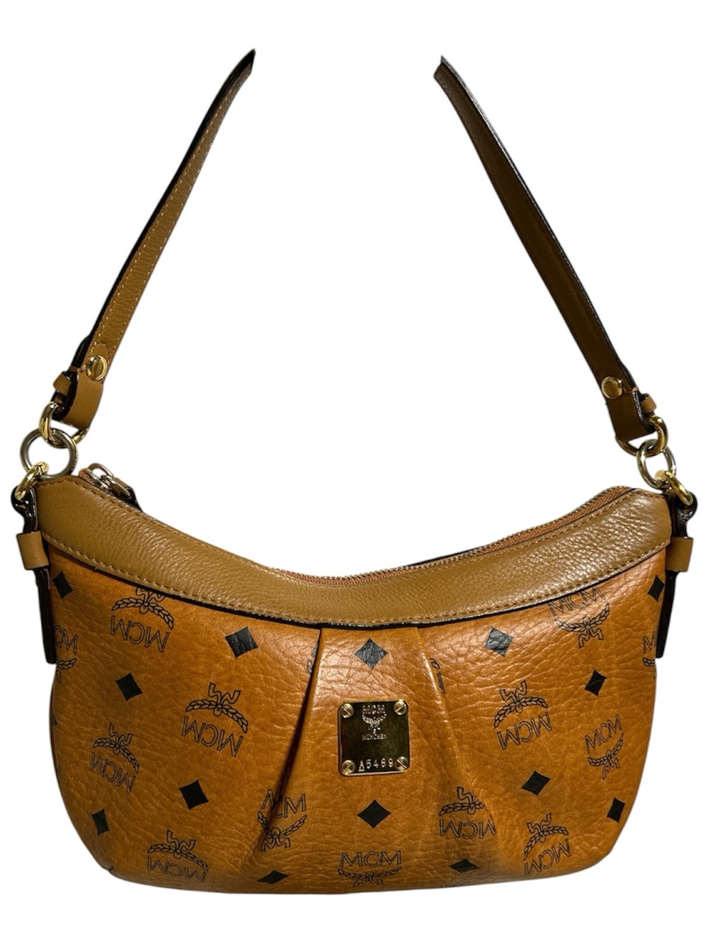 MCM Cognac Visetos Hobo Bag